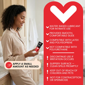 Aplicación de una pequeña gota de Luv Hub para confort sensorial sin residuo.