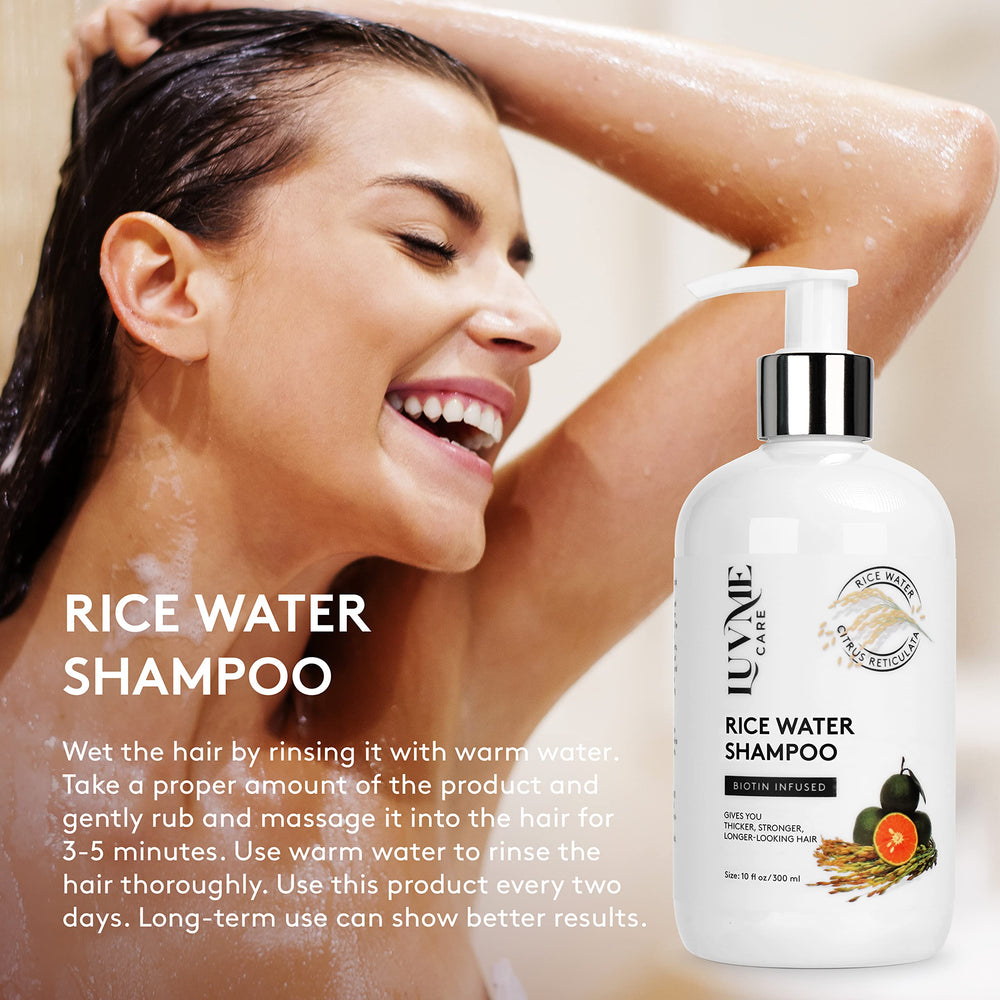 Luv Me Care champú arroz-espuma: crema suave que hidrata y aporta brillo.