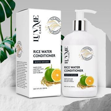 Uso diario con Luv Me Care Rice Water Condicionador para control y manejo.