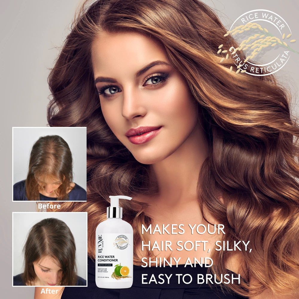 Acondicionador con biotina para fortalecimiento suave del cabello.