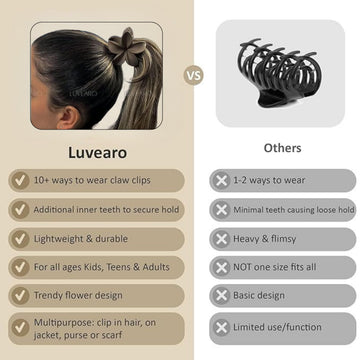 Luvearo Clips detalle flor plumeria: toque decorativo para tu peinado.