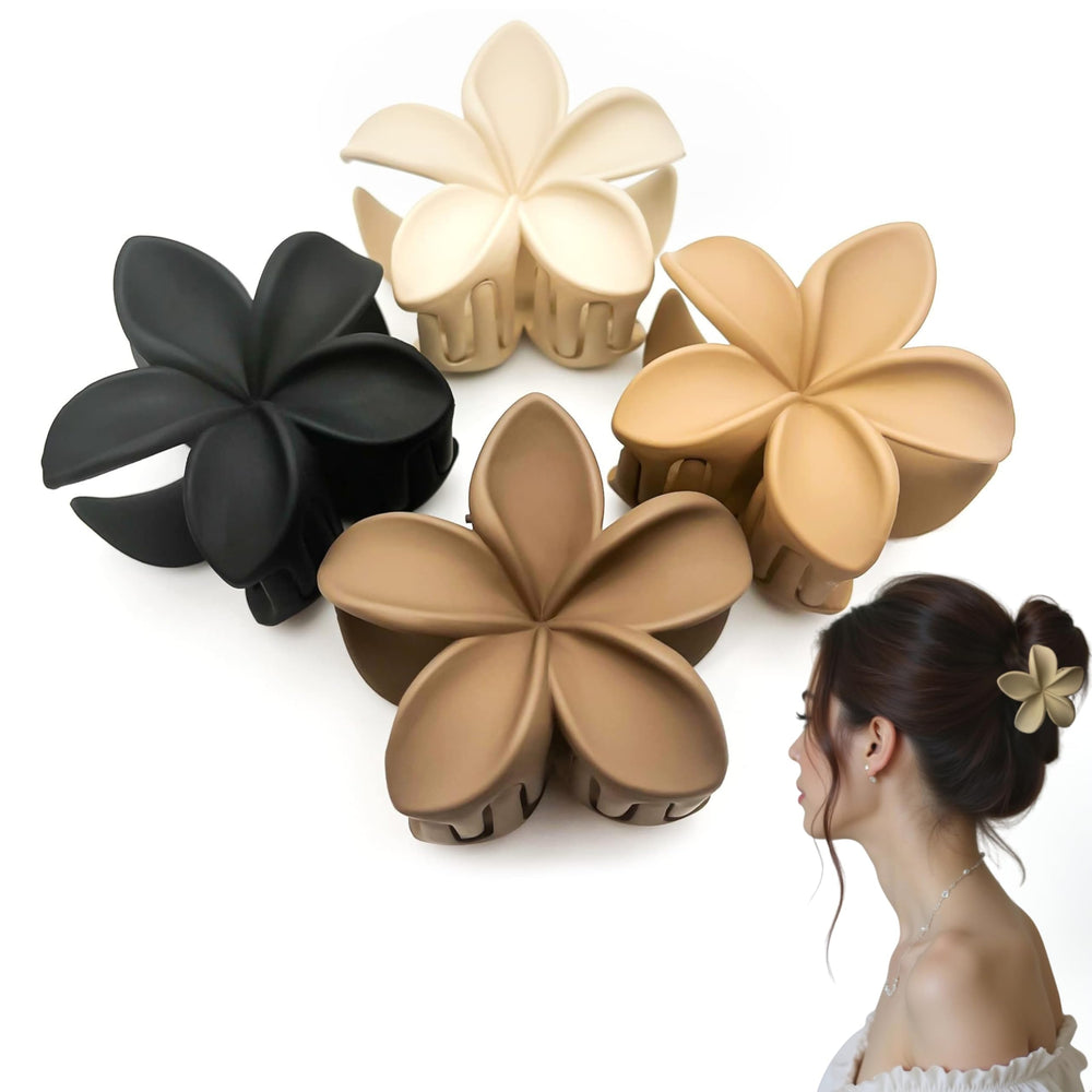 Luvearo Clips Flor Plumeria: agarre firme para todo tipo de cabello.