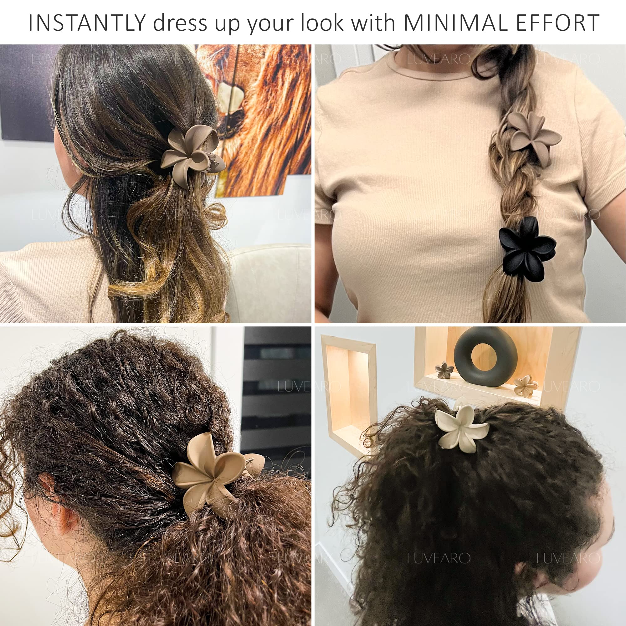Luvearo Clips resistente al agua: adecuado para cabello mojado o seco.