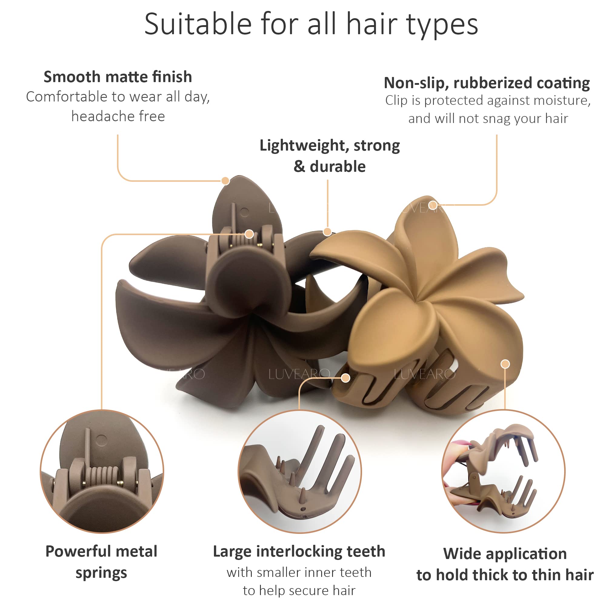 Luvearo Clips para trenzas: complemento perfecto para looks con plumeria.