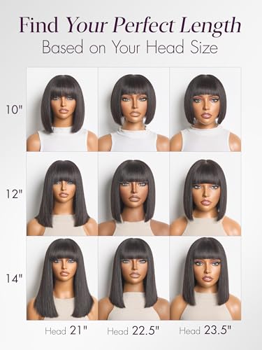 Bob LUVME HAIR 10 pulgadas corte recto con acabado moderno.