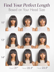 Bob LUVME HAIR 10 pulgadas corte recto con acabado moderno.