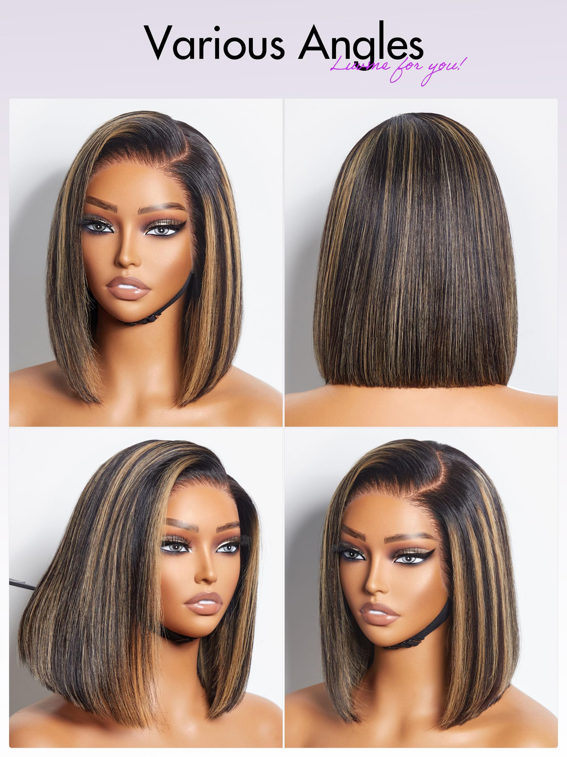 LUVME HAIR Ombré Bob Corto: estilo versátil para cambios de look.