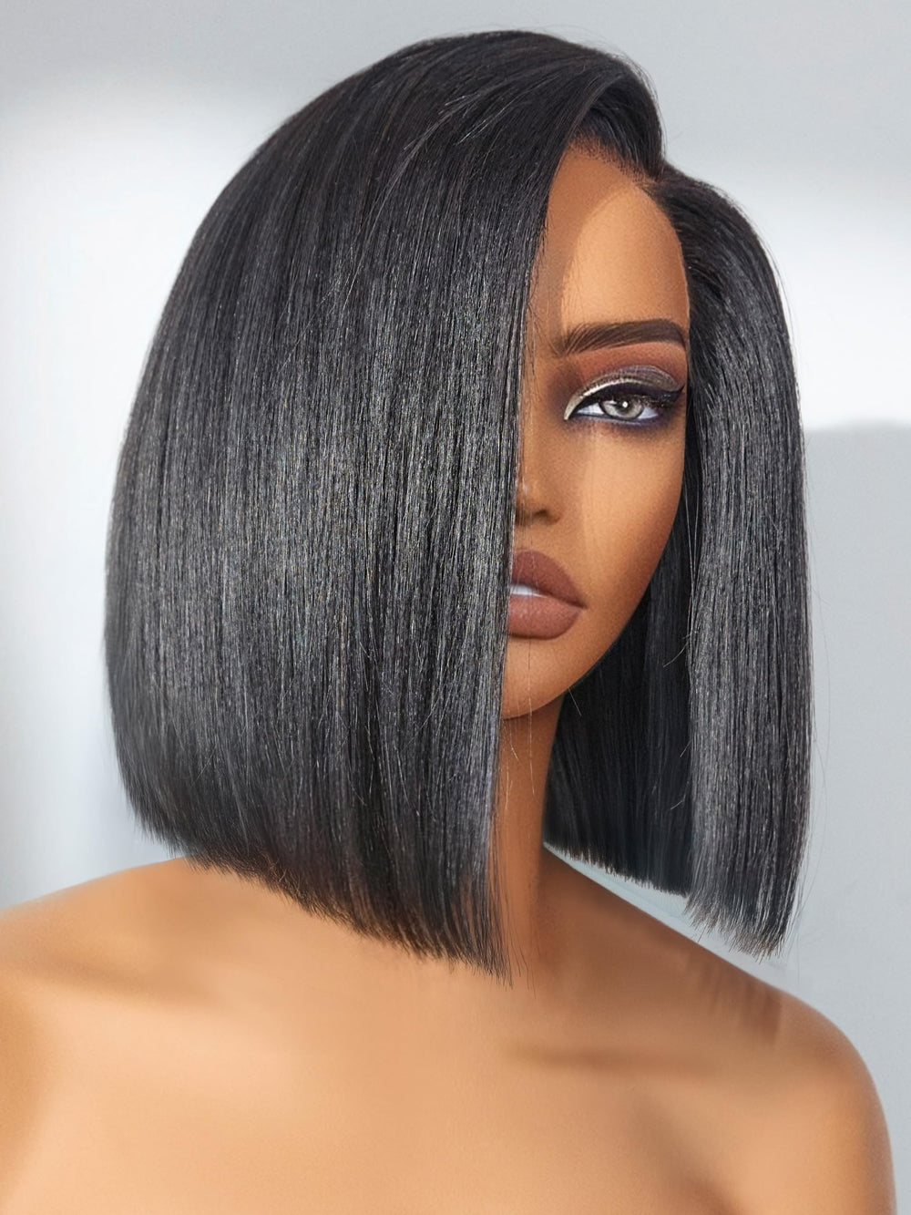 LUVME HAIR Bob Wig con frontal de encaje para un look natural diario