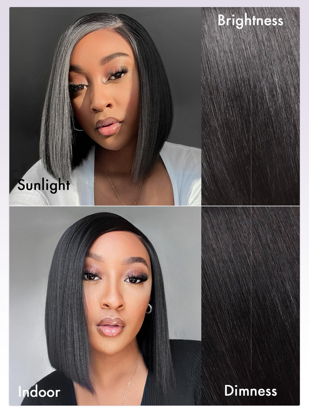 LUVME HAIR Bob Wig densidad 200% para volumen realzado