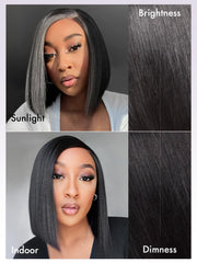 LUVME HAIR Bob Wig densidad 200% para volumen realzado