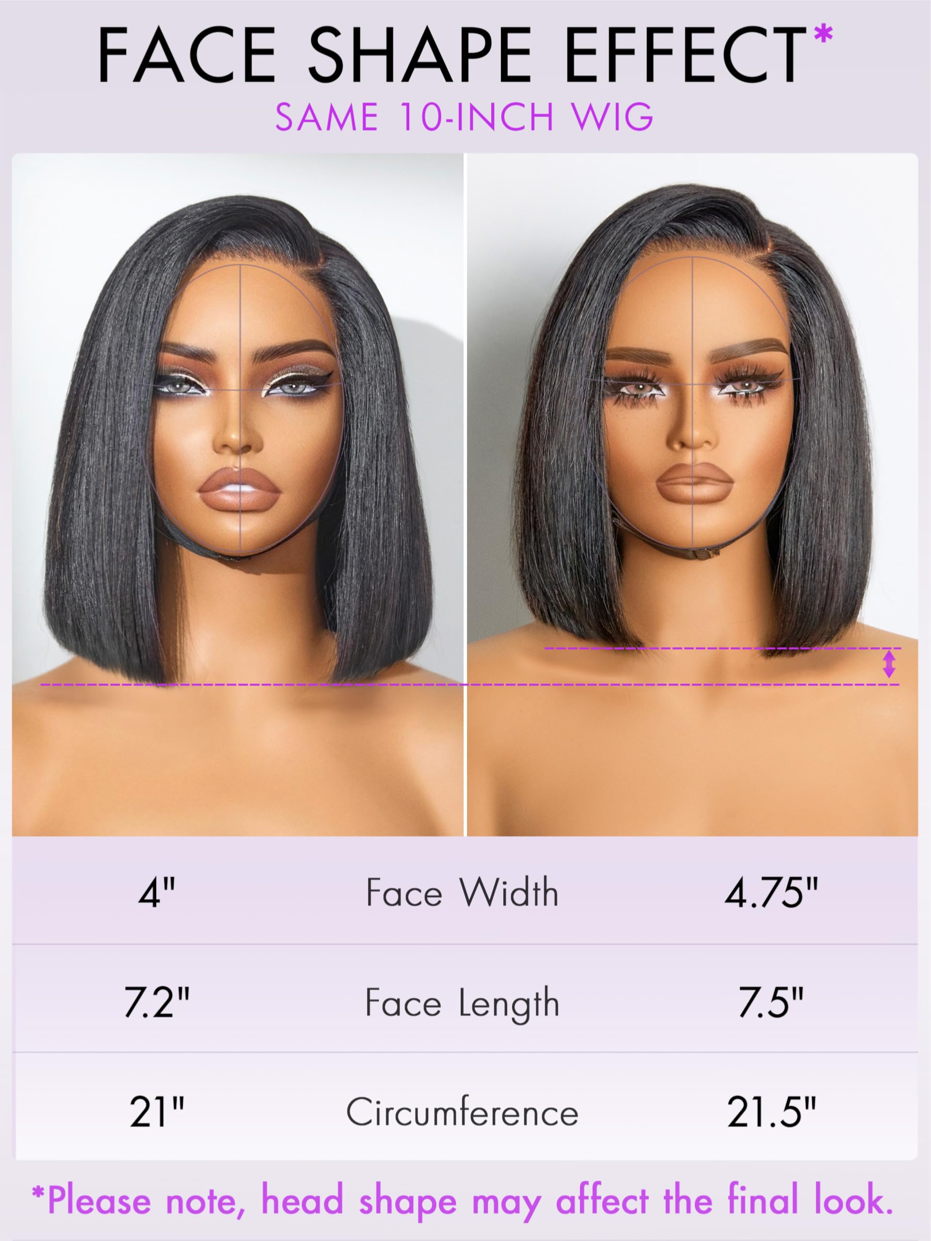 LUVME HAIR Bob Wig nudos decolorados para acabado natural