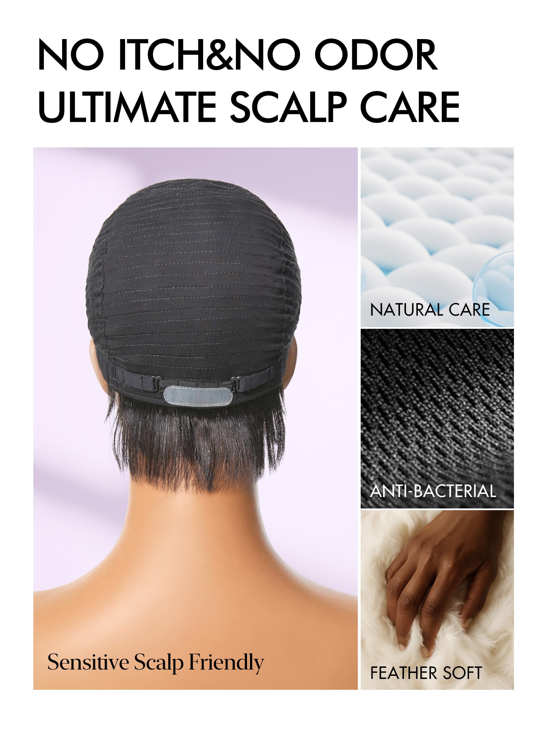 LUVME HAIR cap malla de 22,5 pulgadas para mayor transpirabilidad.