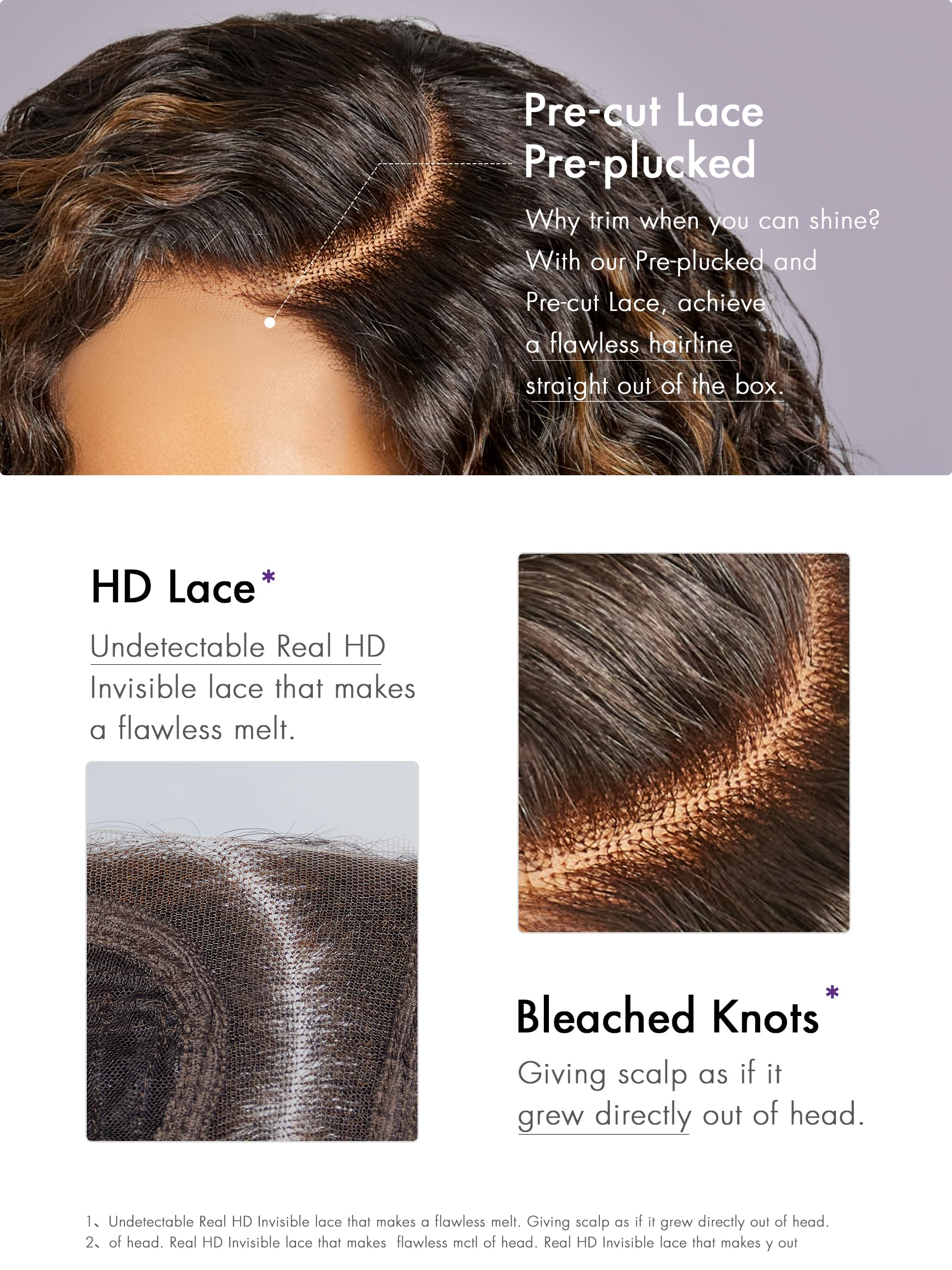 Densidad 180% en peluca LUVME HAIR con volumen notable y textura densa.