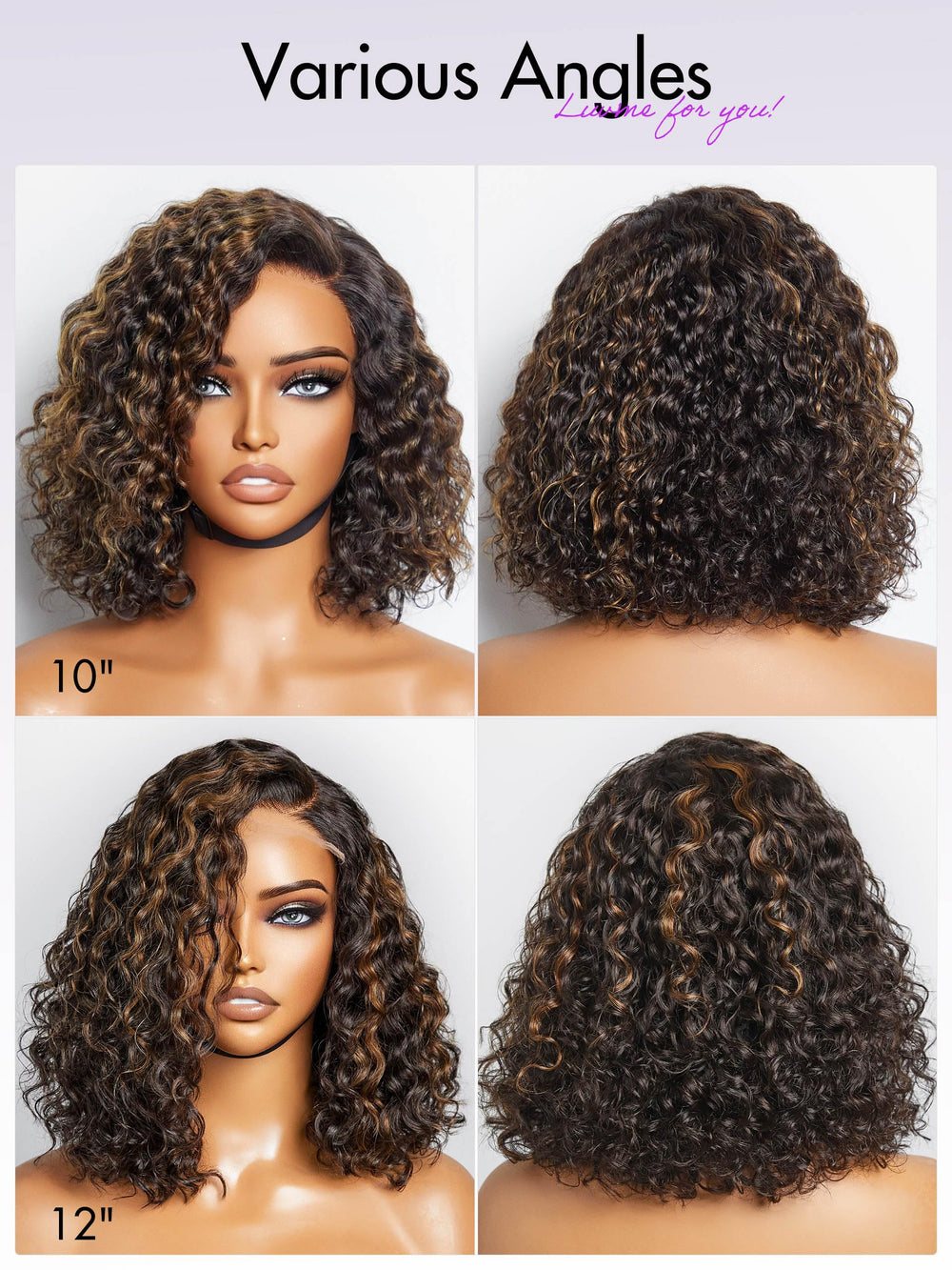 Peluca corta para cuello de LUVME HAIR, ideal para uso diario y fácil de usar.