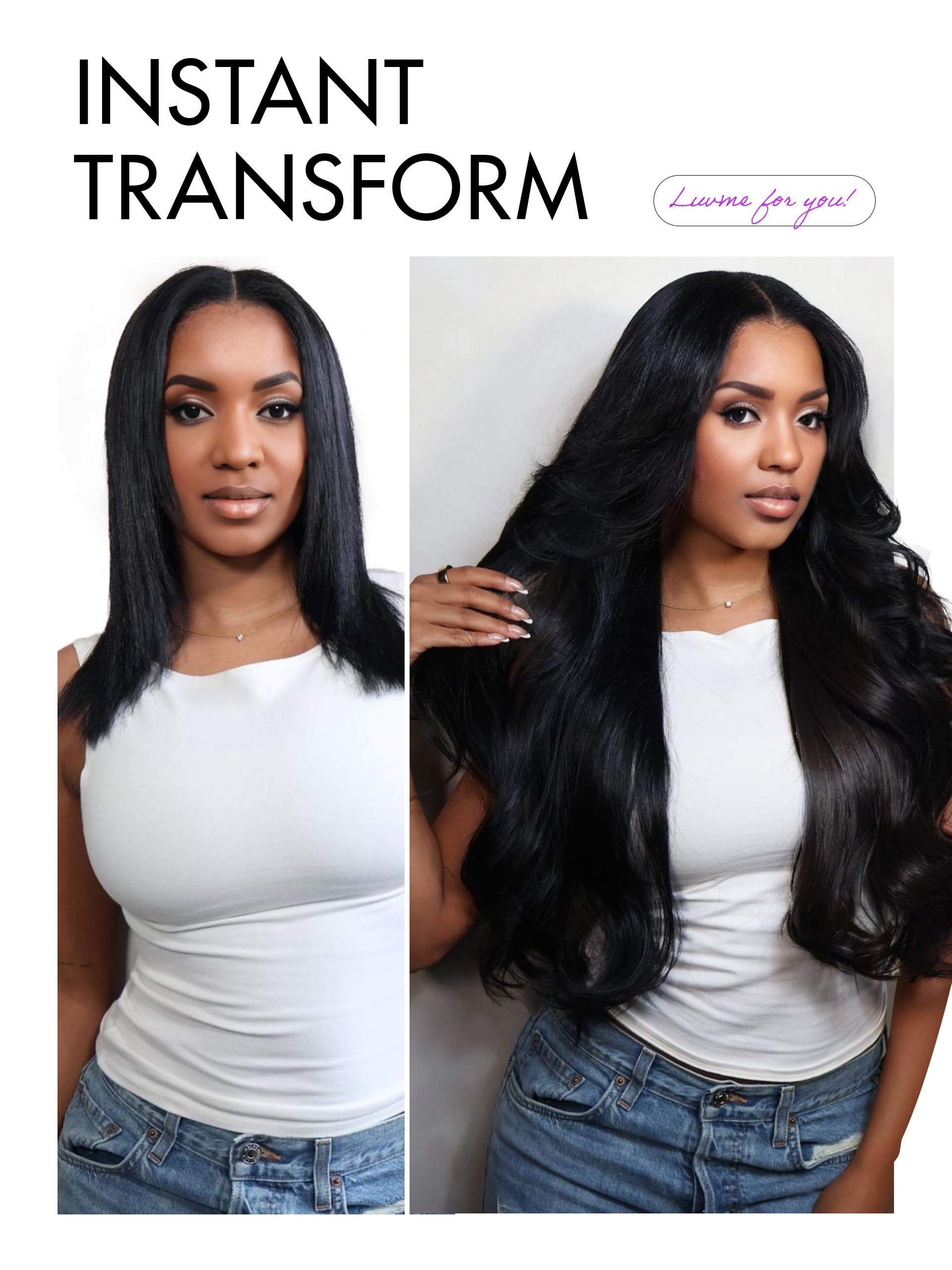 LUVME HAIR peluca cuello corto para uso diario cómodo