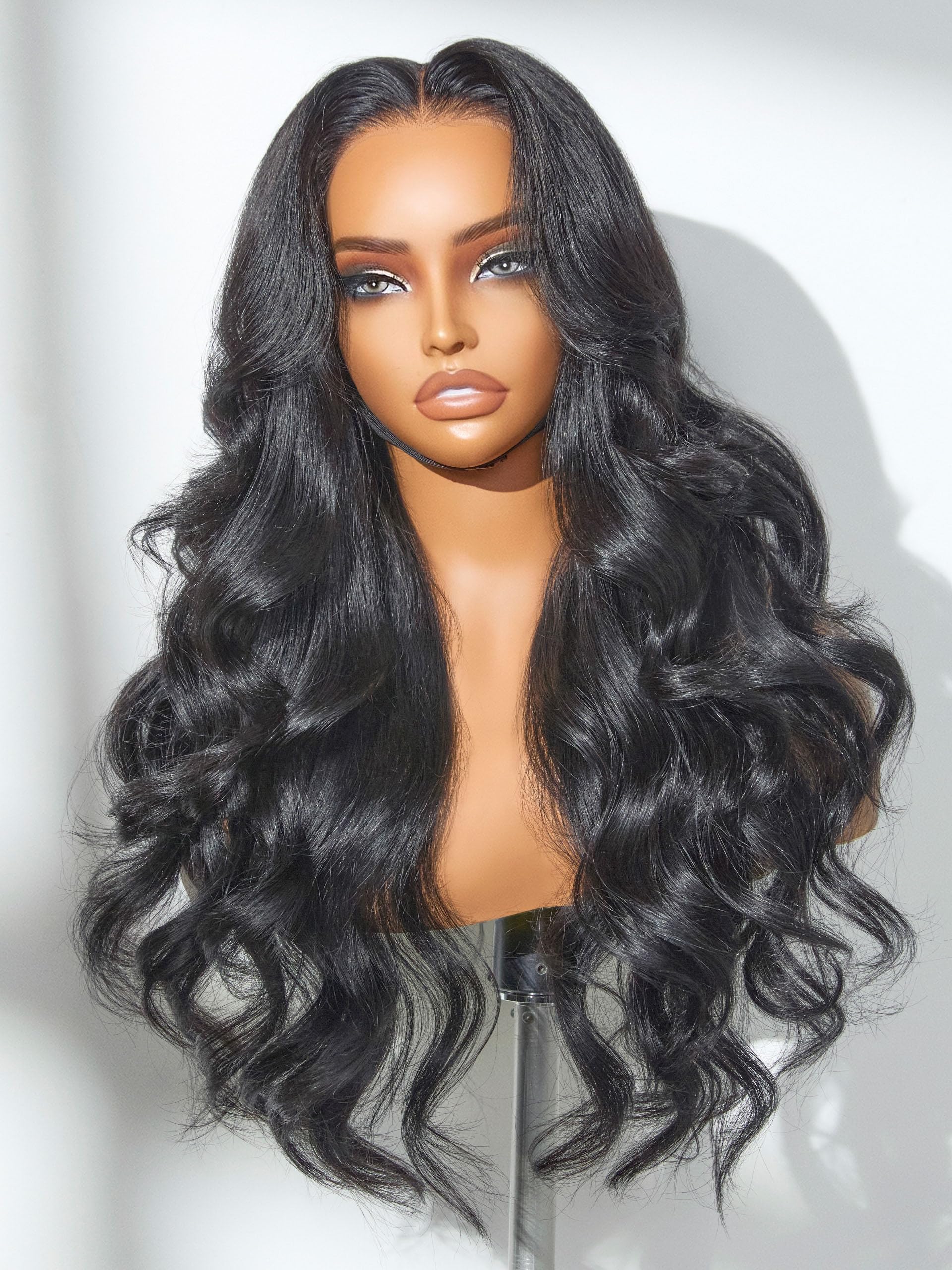 Peluca LUVME con encaje 5x5 y onda cuerpo suave, ideal para estilos diarios.