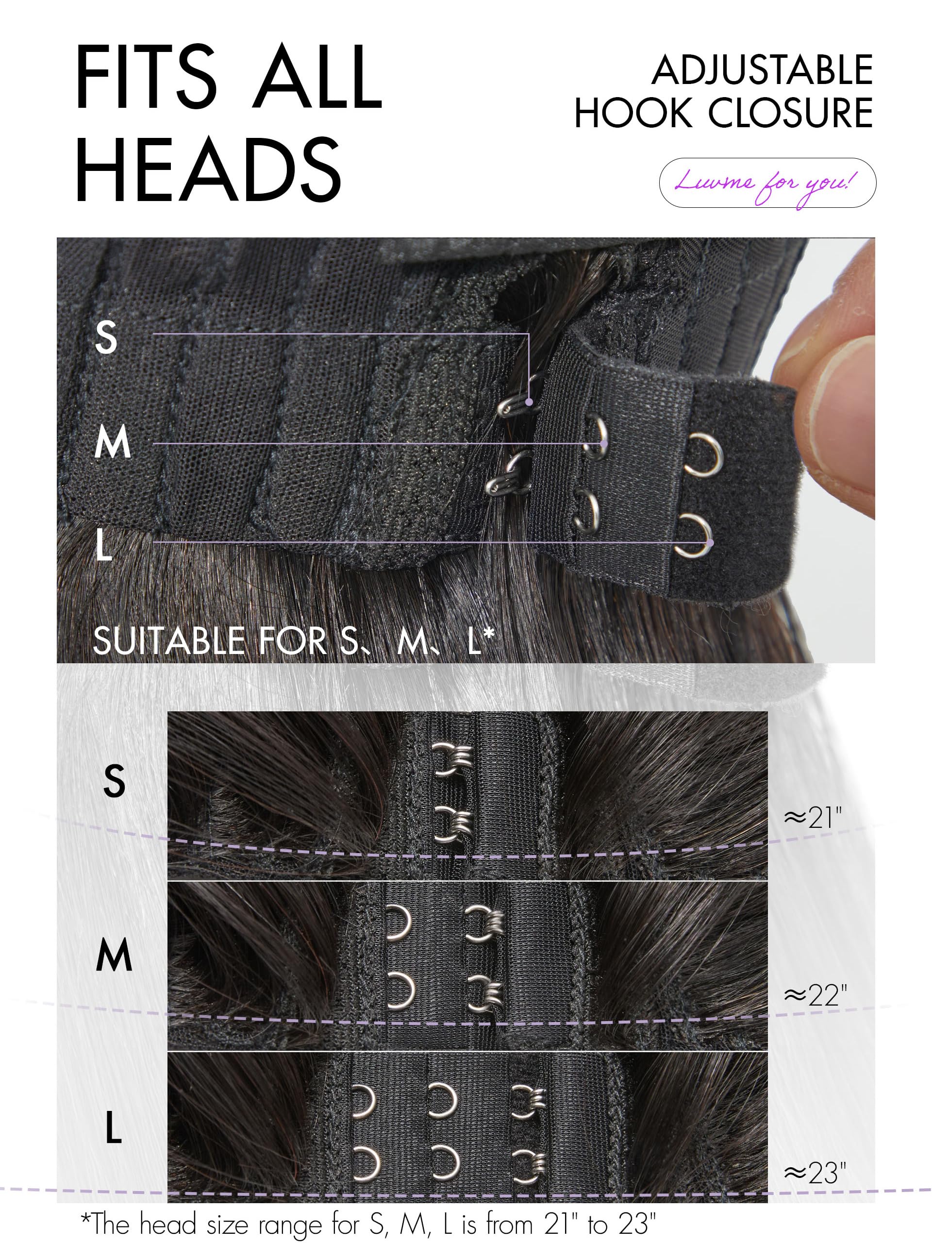 LUVME HAIR raya profunda centrada, opción versátil de peinado