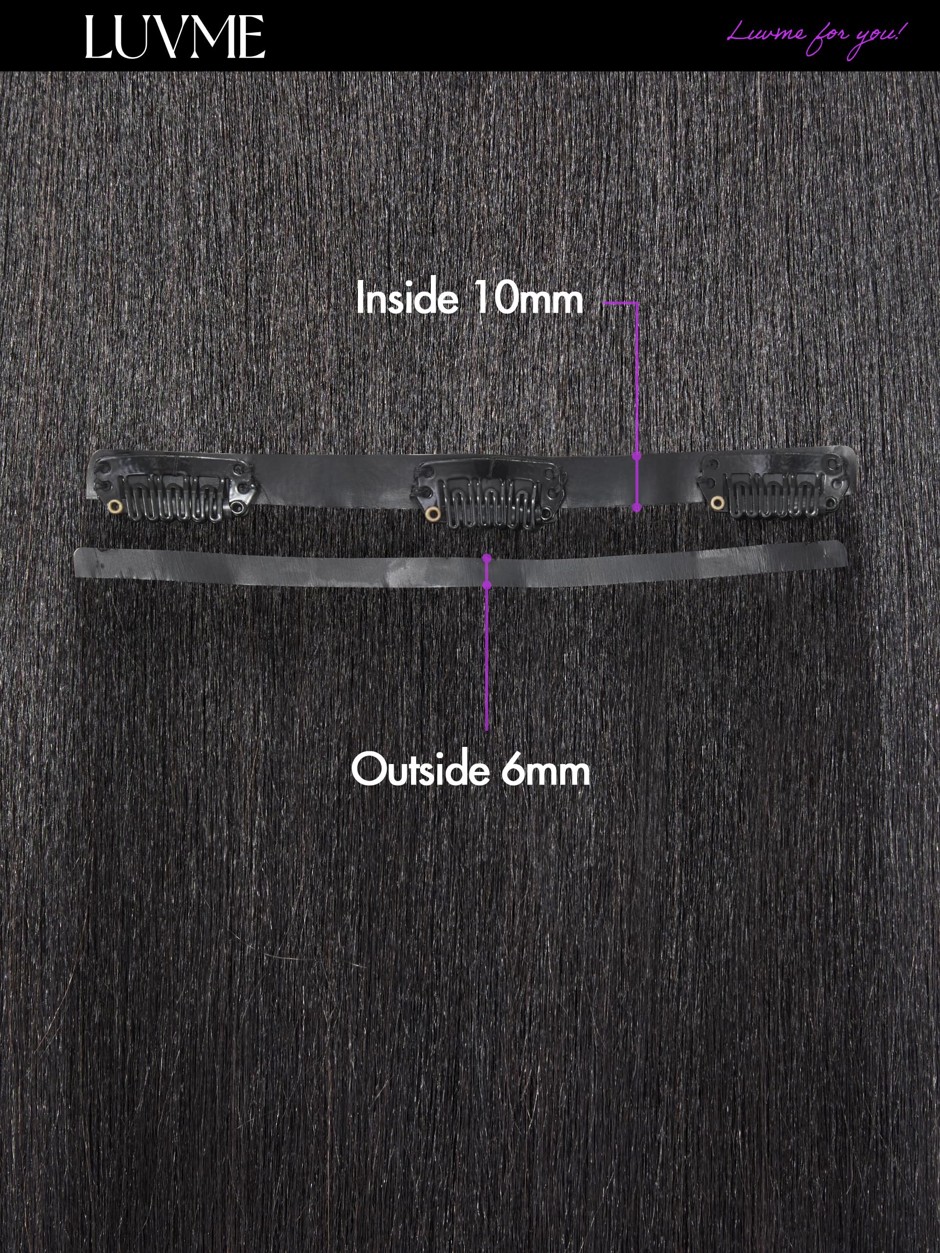 LUVME premium clips enable easy application and removal at home.