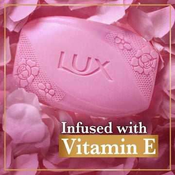 Lux barra jabón vitamina E, nutrición ligera para la piel.