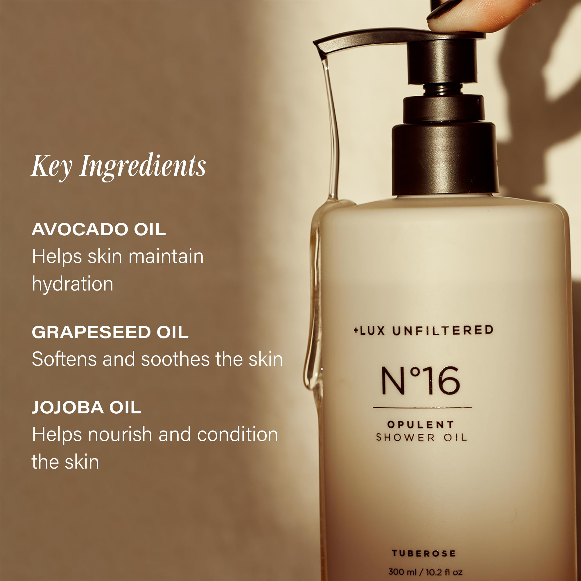 Lux Unfiltered N°16: fragancia tuberosa en crema para baño relajante.