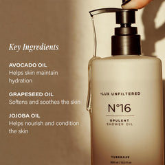 Lux Unfiltered N°16: fragancia tuberosa en crema para baño relajante.