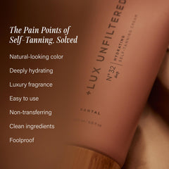 Lux Unfiltered N°32 bronceado sin transferencia sin manchas en prendas