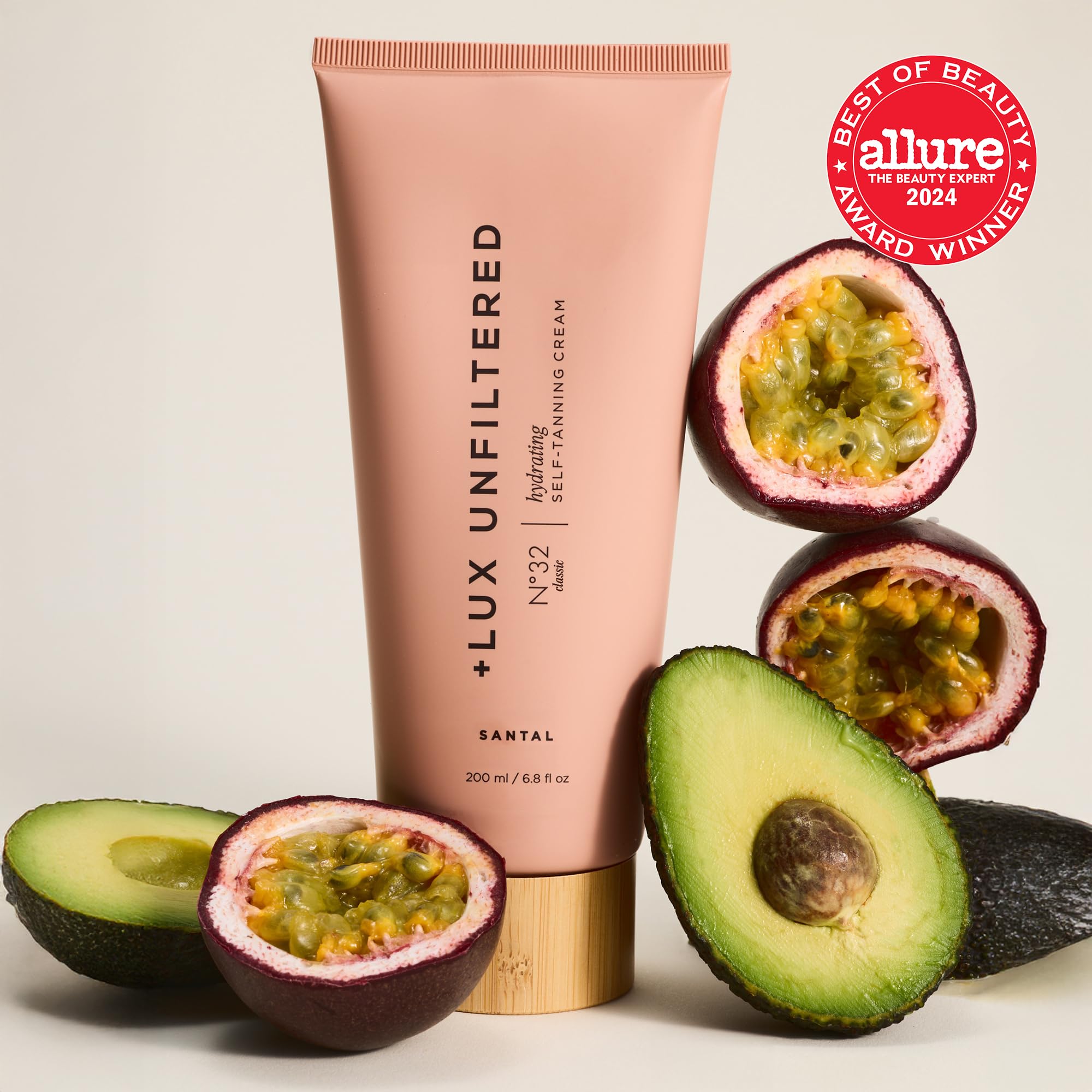 Lux Unfiltered N°32 Crema bronceadora sin transferencia para ropa y sábanas.