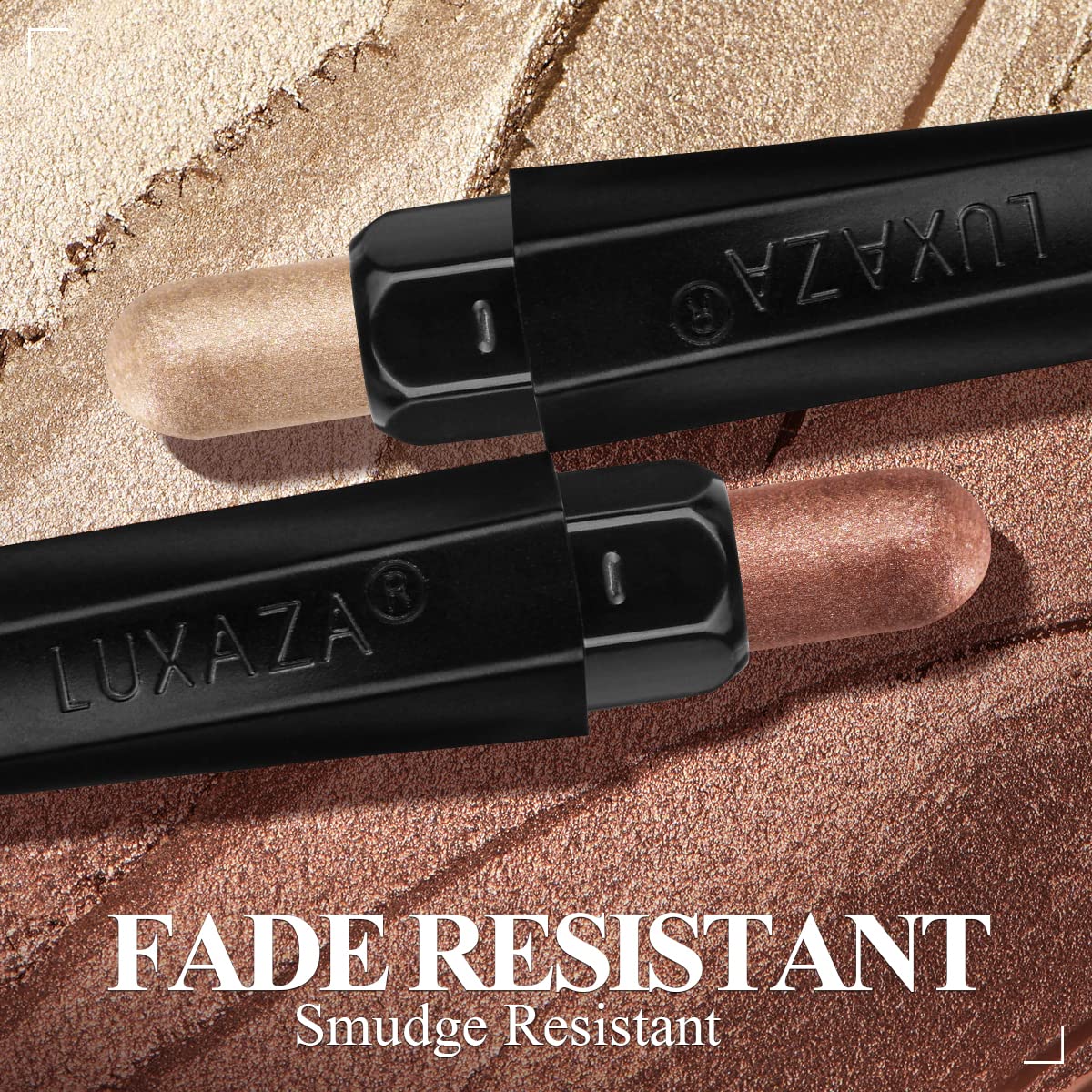 LUXAZA sombra crema nacarada tono frío para profundidad sutil y brillo controlado.