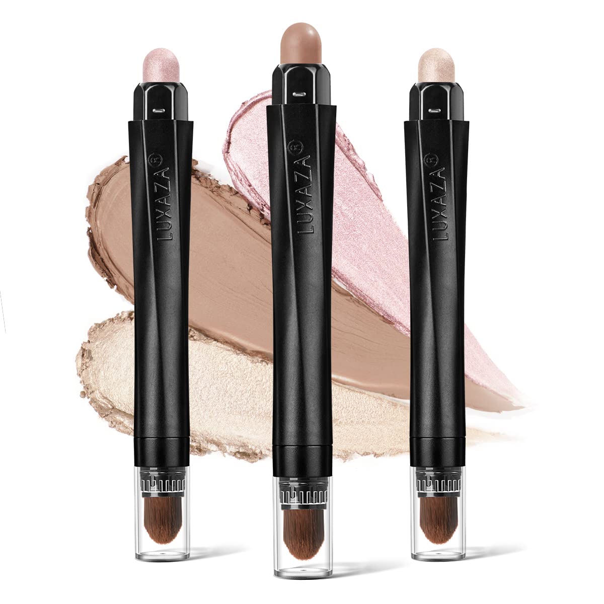 LUXAZA crema-sombra-stick-mate: acabado suave y duradero para párpados maduros