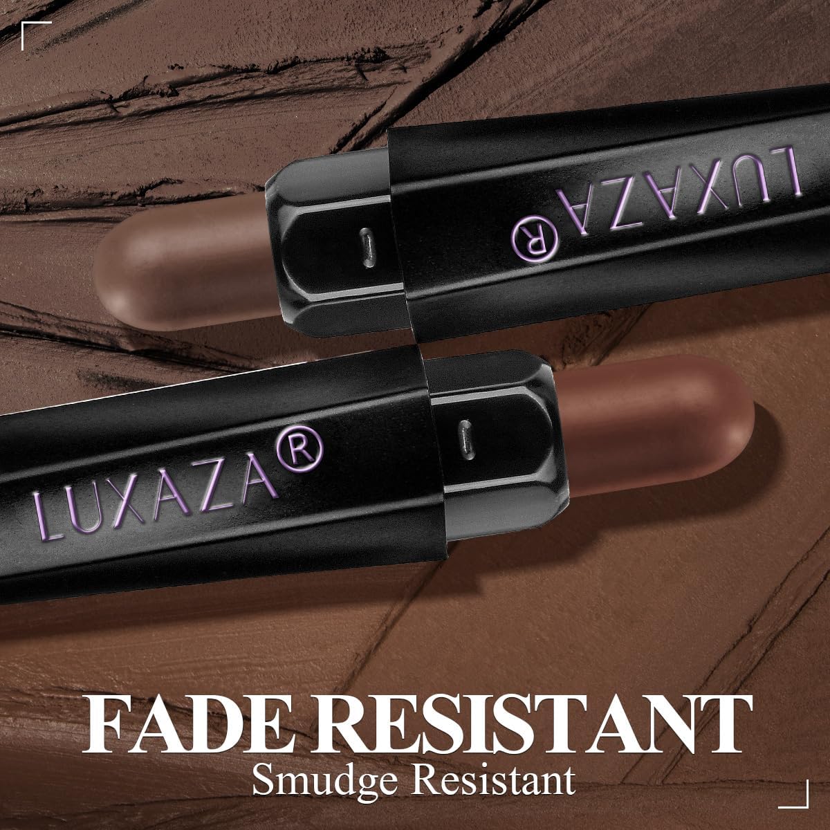 Luxaza Pro built-in blending brush on pencil, helps smooth edges.