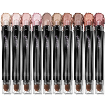 LUXAZA PRO lápiz sombra marrón 10 piezas, definición suave y duradera.
