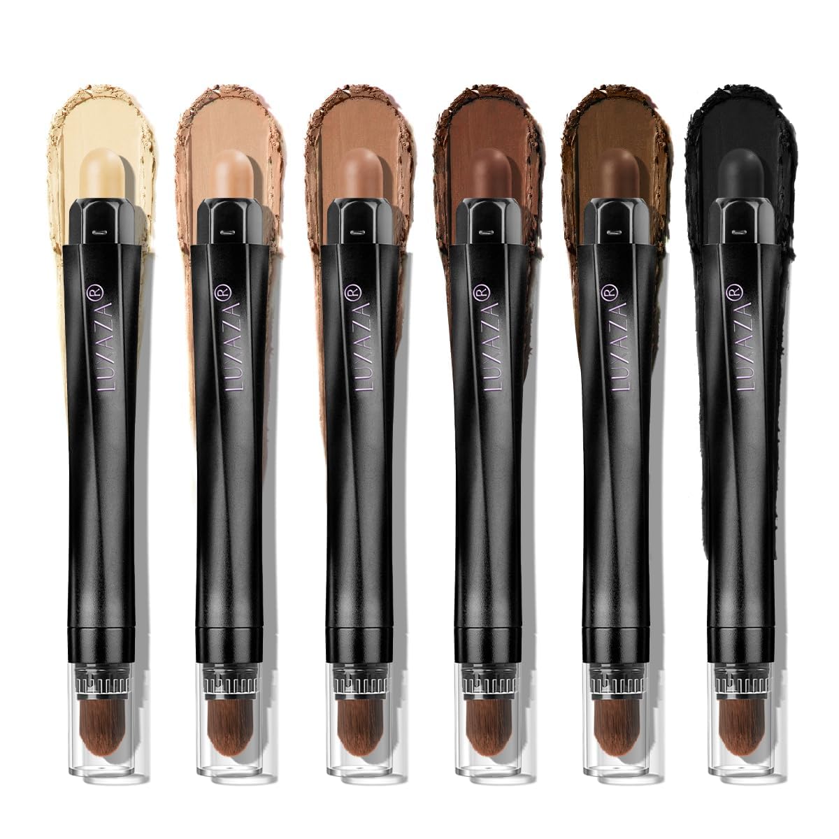 Luxaza Pro set de sombras marron cashmere en empaque, ideal para un aspecto neutro.