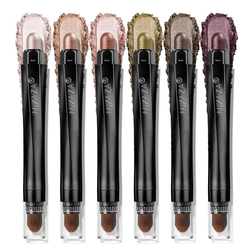 Luxaza Pro Shimmer Eyeshadow Stick Desert Wild 6-piece set with rich pigments for easy eye definition