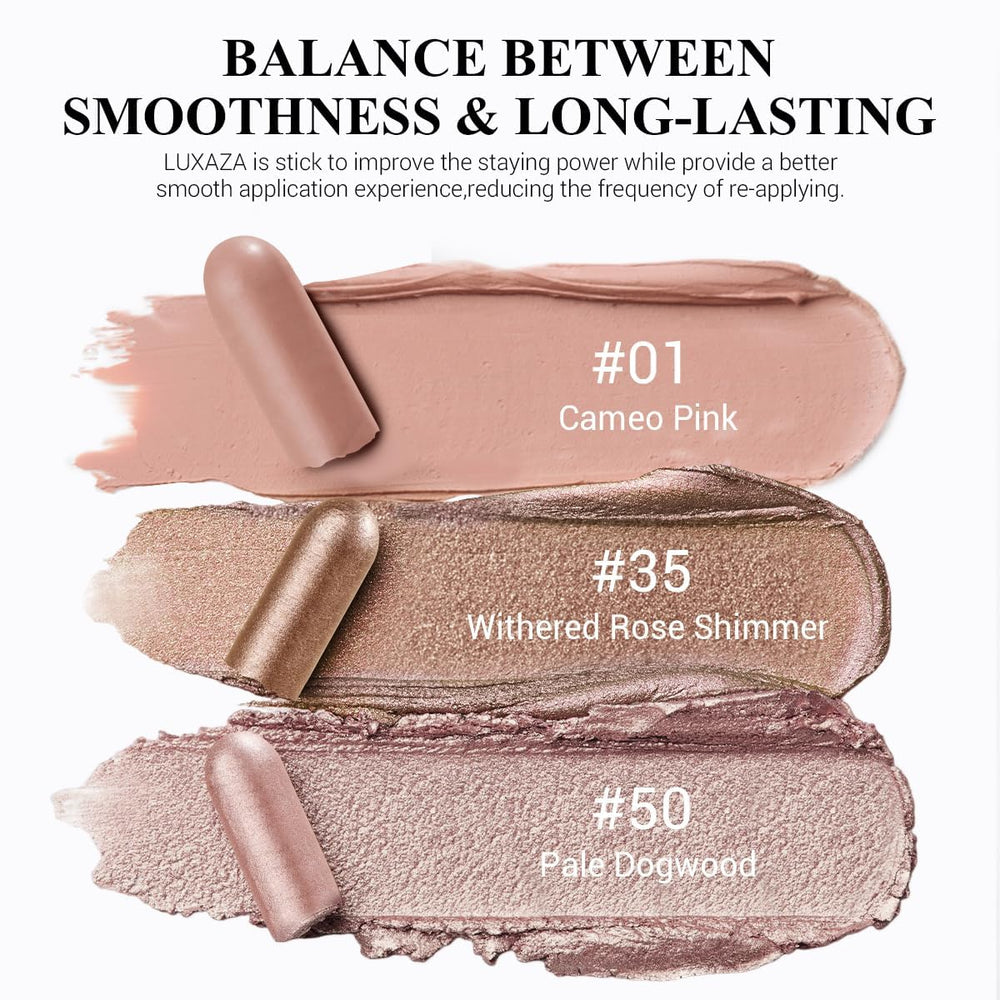 LUXAZA PRO sombras cremosas neutras para acabado mate o con brillo.