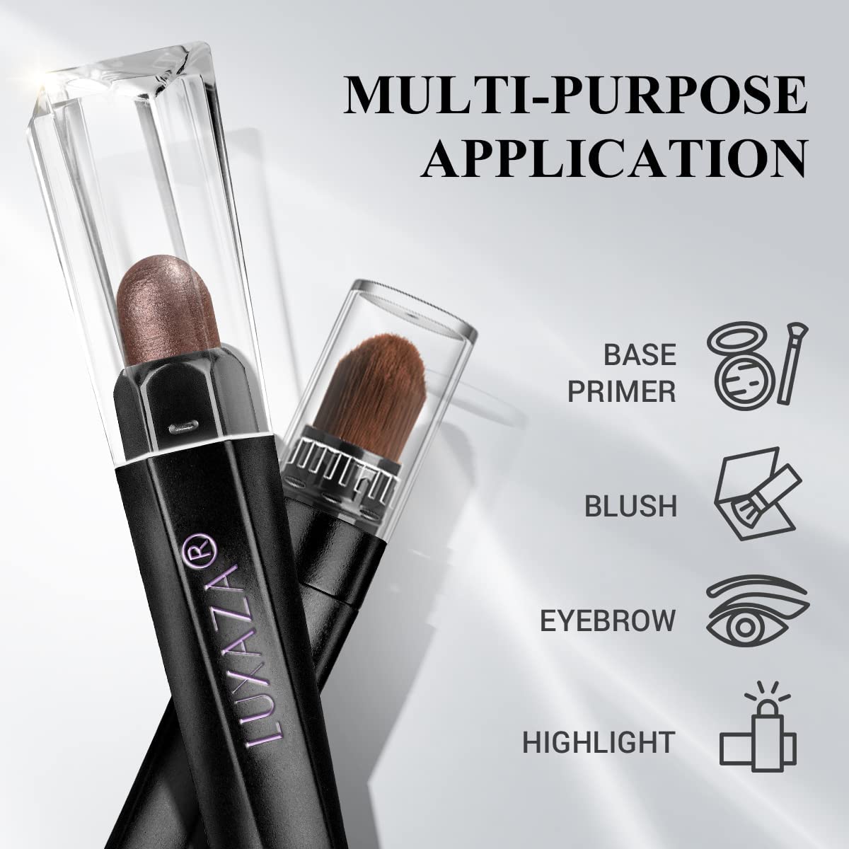 LUXAZA sombra-stick brocha integrada para difuminar