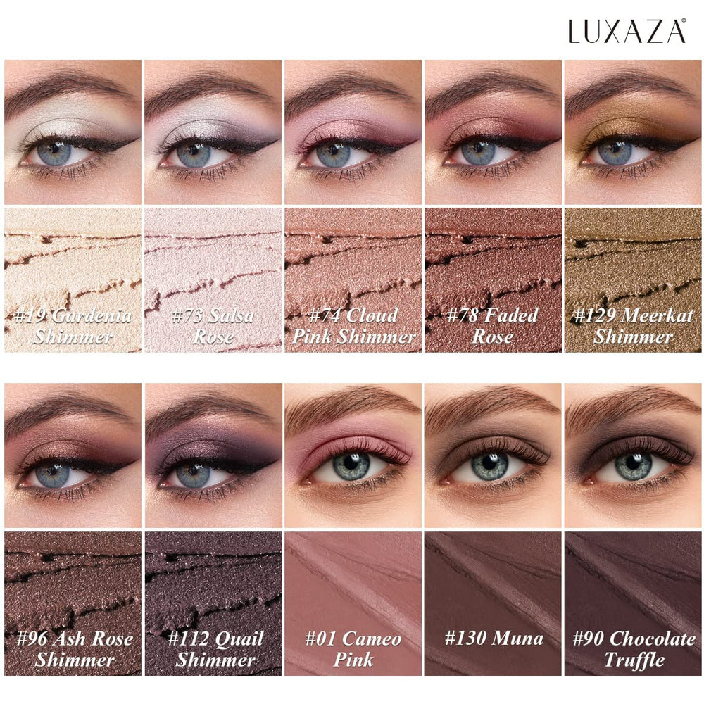 Luxaza stylo ombre matte brun moyen, précision et douceur.