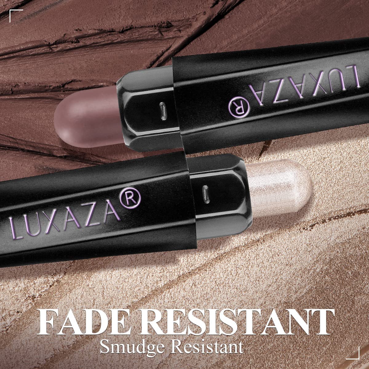Luxaza stylo ombre satin rose, teinte subtile et estompe facile.