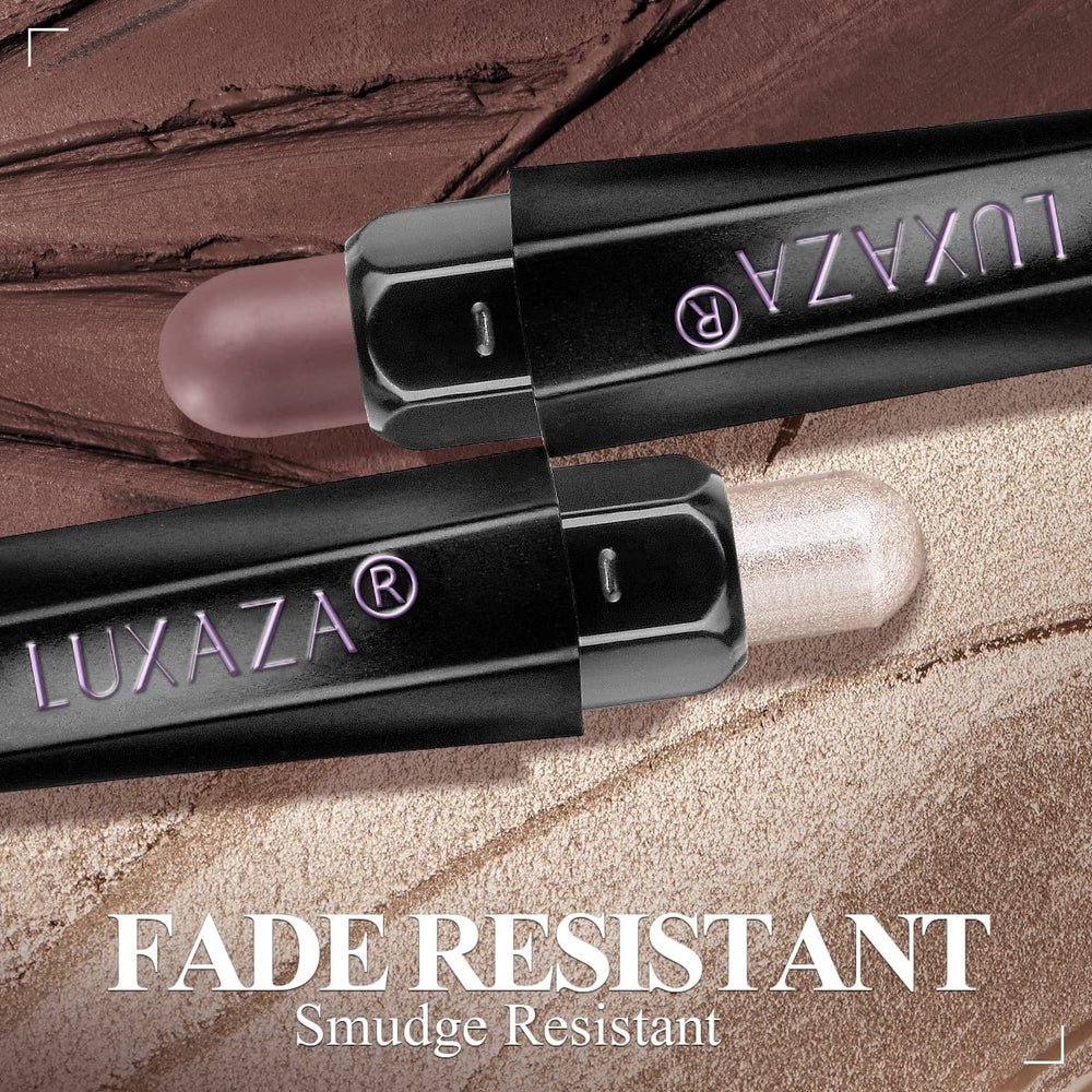 Luxaza stylo ombre satin rose, teinte subtile et estompe facile.