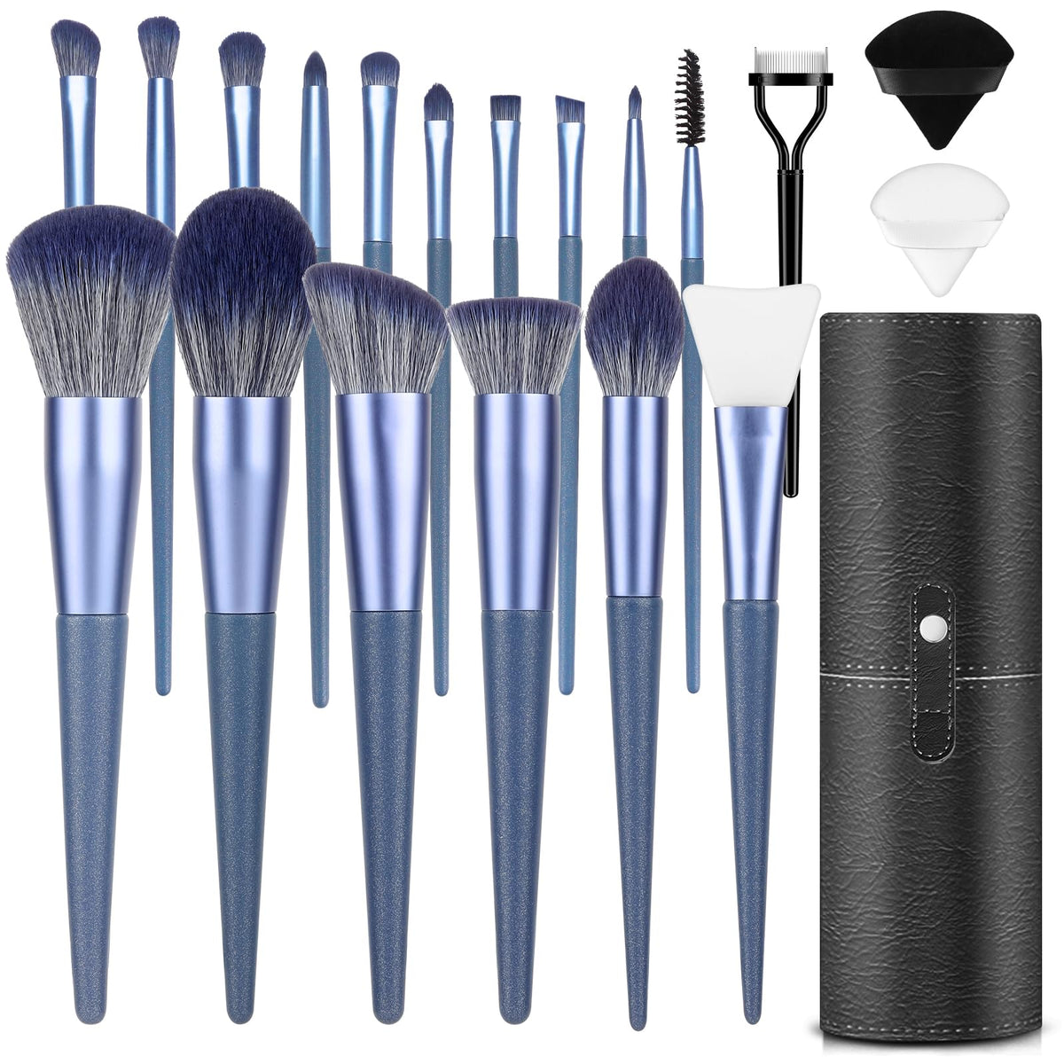 Luxbru set de pinceles de maquillaje 17 piezas para un look completo.