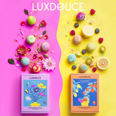 luxdouce-serie-alegria-frutal-12-bombas aromas citricos para bano revitalizante.