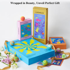 luxdouce-serie-floral-euforia-12-bombas aromas botánicos para bano relajante.