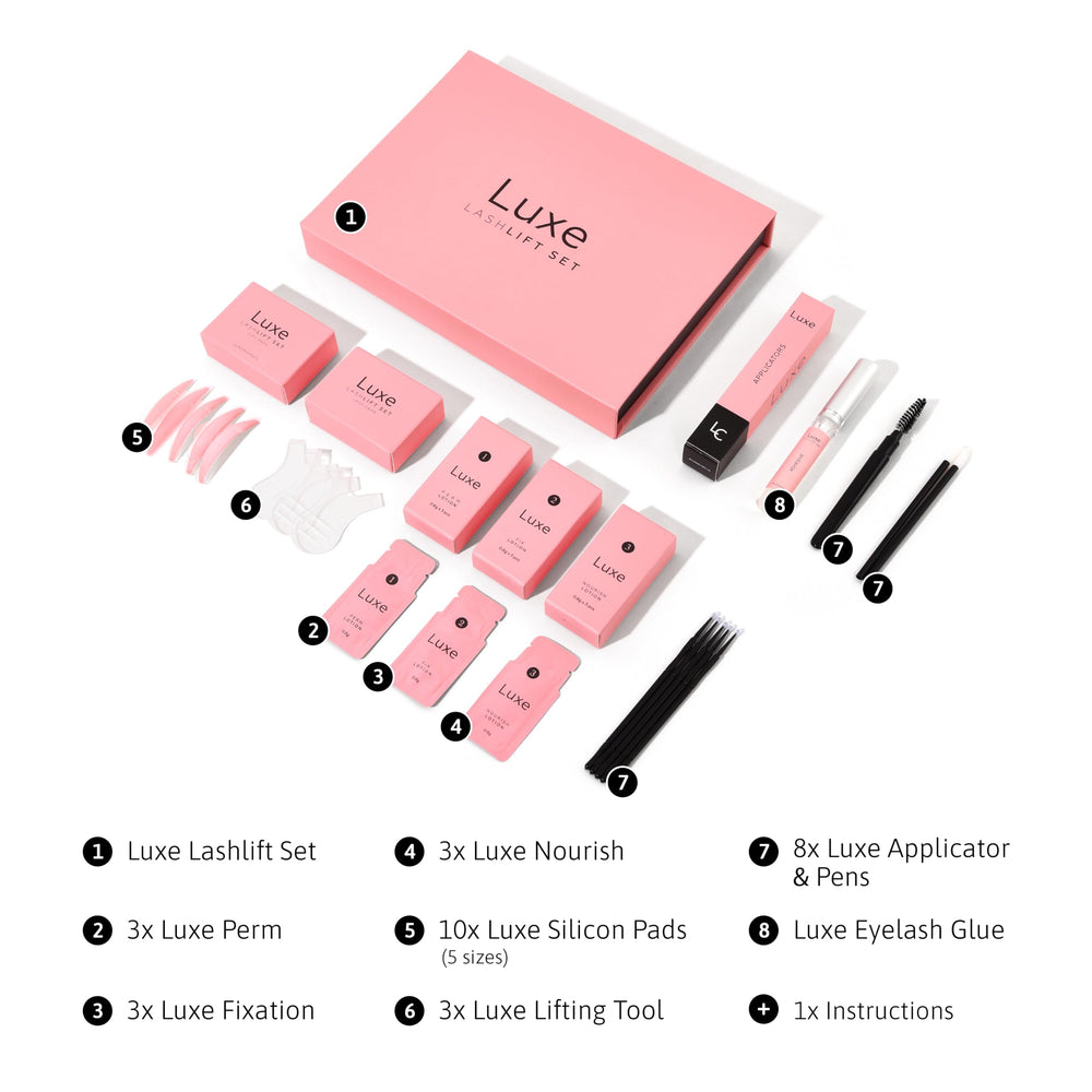 Luxe Cosmetics Lash Lift Kit: almohadillas de elevación de tamaños variados