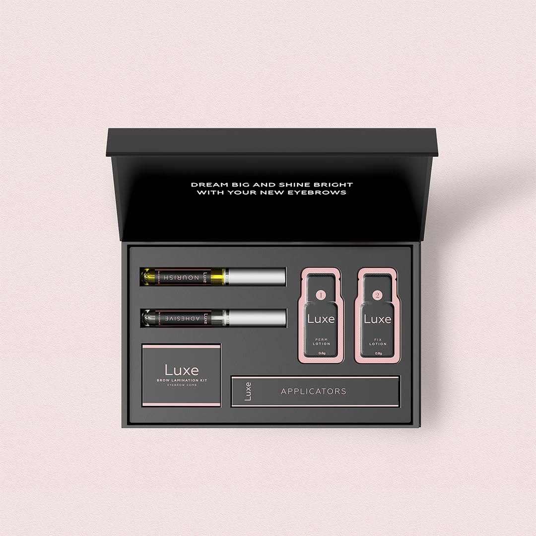 Manuel détaillé Luxe Cosmetics pour lamination précise des sourcils.
