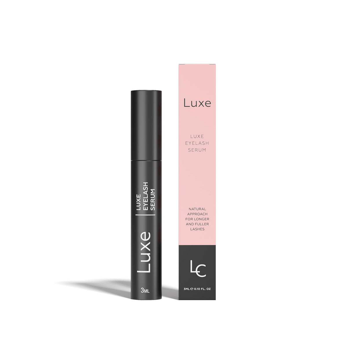 Sérum Luxe Cosmetics: flacon 3 ml pour cils plus épais et plus longs, application simple