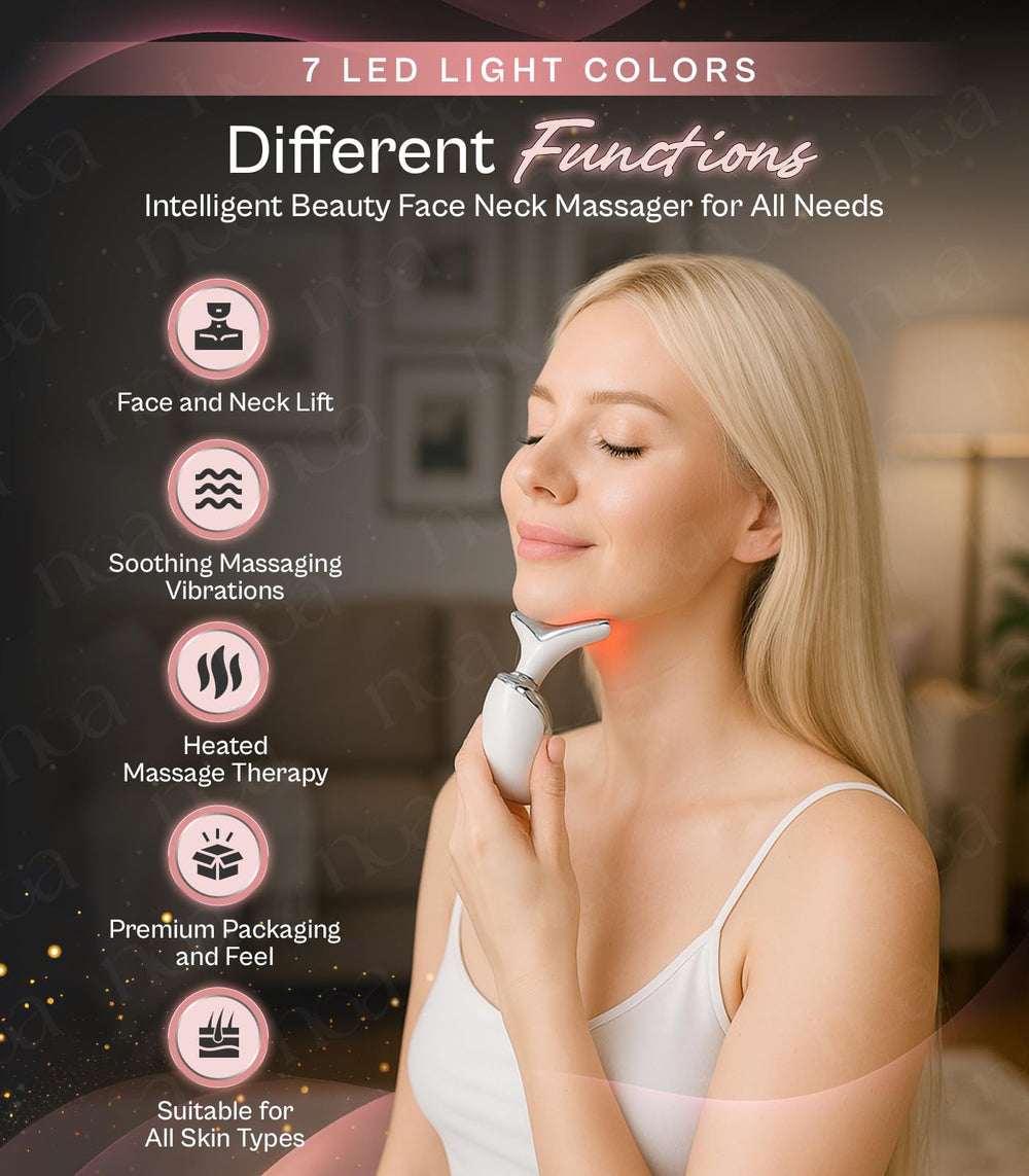 LuxeSkin mode chaleur pour visage, confort et détente musculaire.