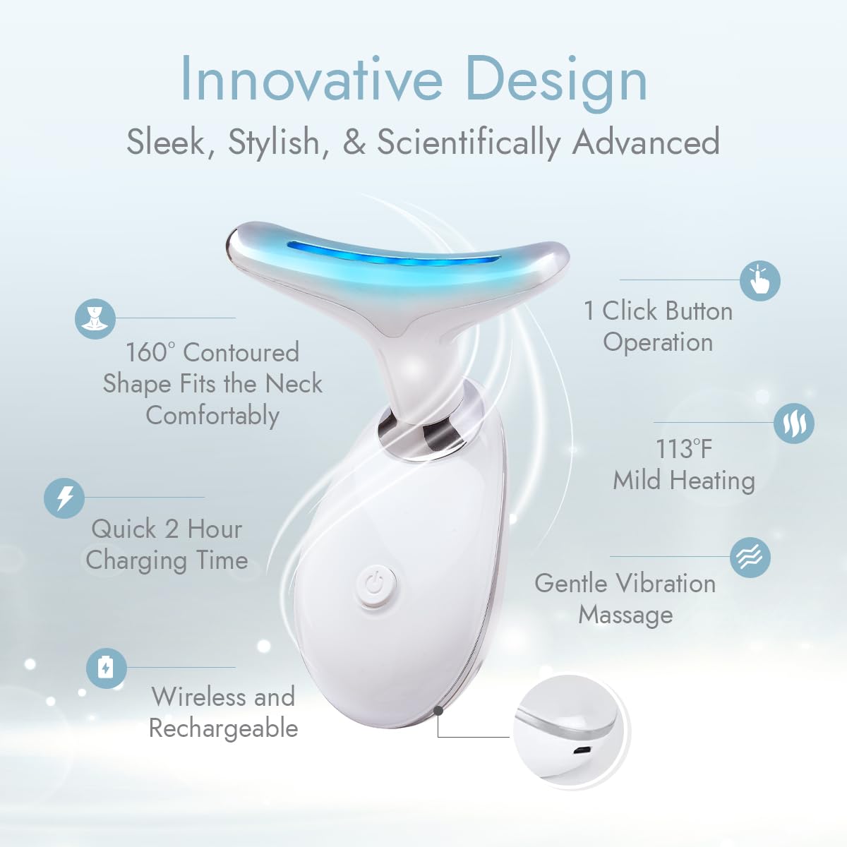 LuxeSkin sans-fil, pratique en maison ou en voyage.