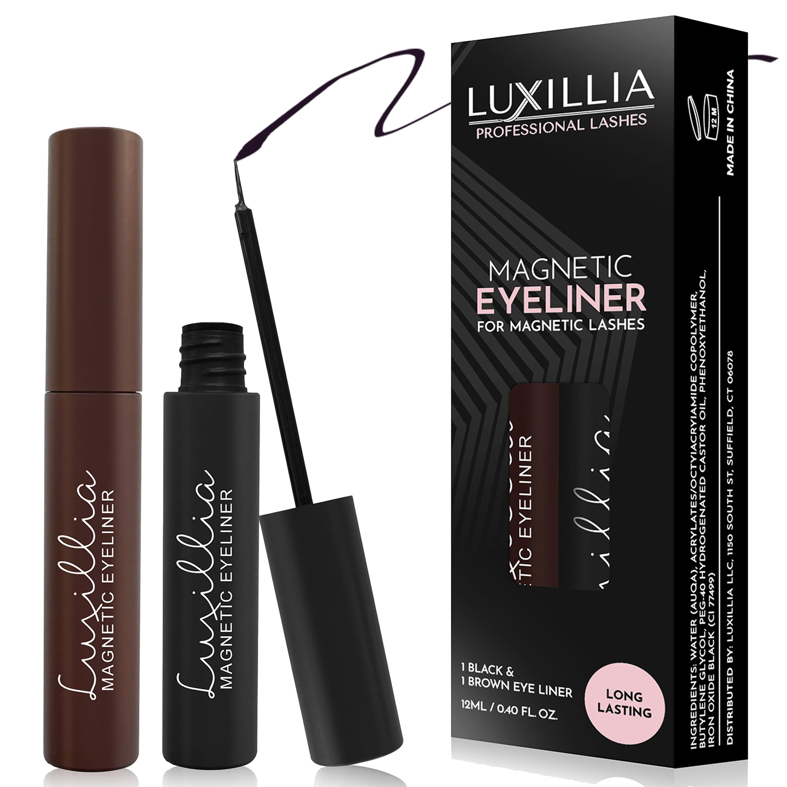 Luxillia delineador magnetico liquido negro para aplicacion precisa
