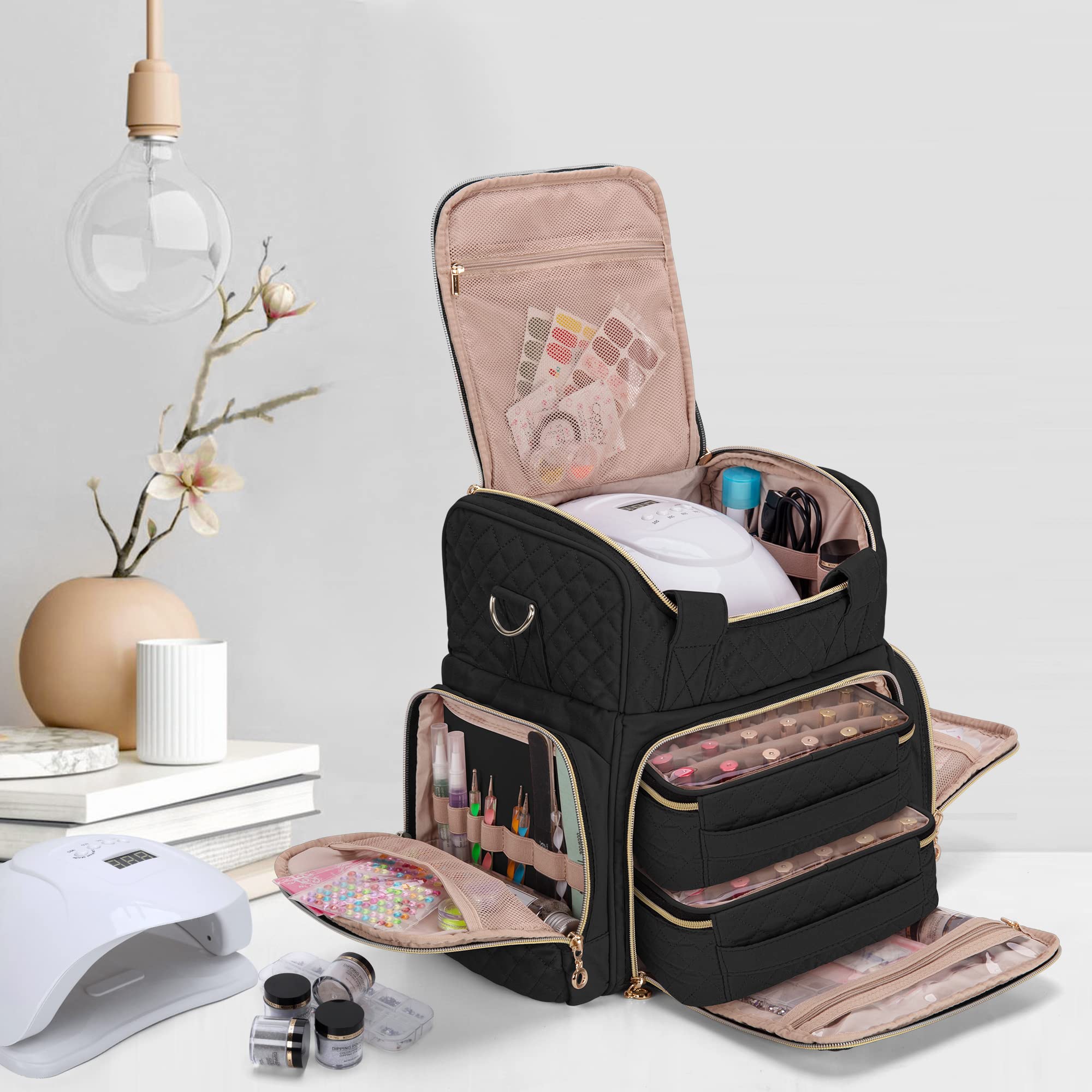LUXJA Casos removibles 9x6.5x3, organizan 24 esmaltes.