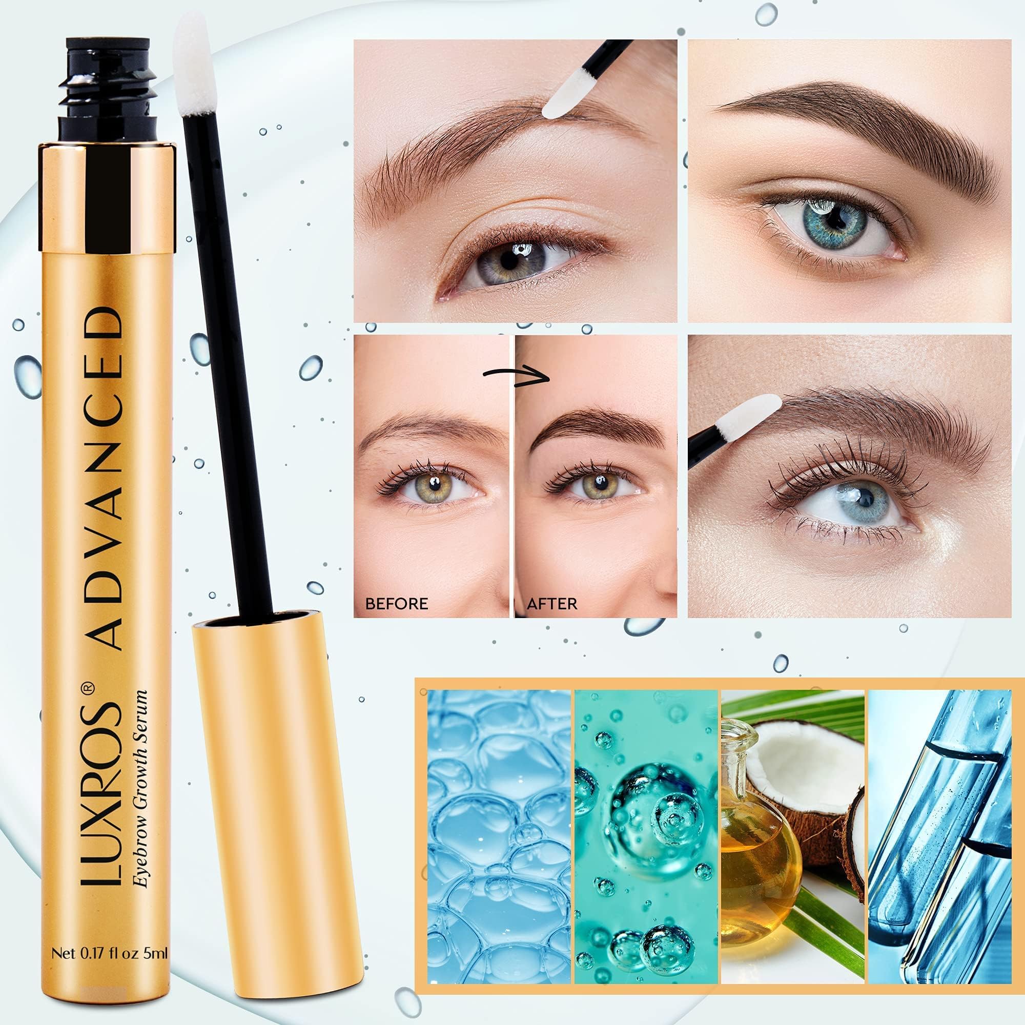 Envase de 5 ml de LUXROS para uso nocturno en cejas