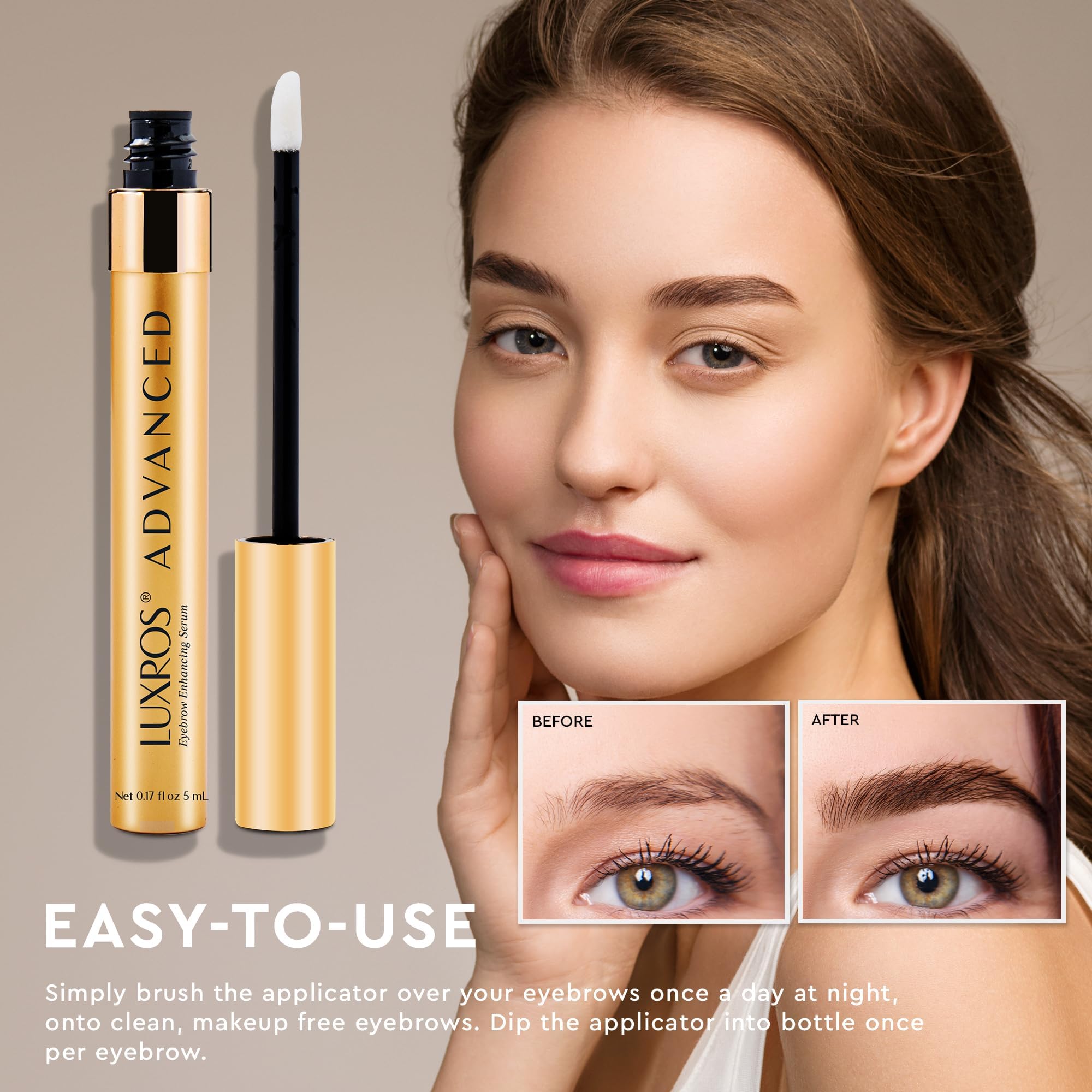 Activo antioxidante de LUXROS para cejas densas y definición